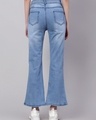 Shop Women's Blue Washed Boot cut Jeans-Full