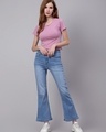 Shop Women's Blue Washed Boot cut Jeans