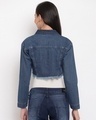 Shop Women's Blue Washed Crop Jacket-Full