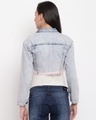 Shop Women's Blue Washed Crop Jacket-Full