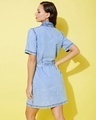 Shop Women's Blue Washed Denim Dress-Full