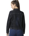 Shop Women's Blue Washed Denim Jacket-Full