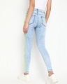 Shop Women's Blue Washed Distressed Slim Fit Jeans-Full