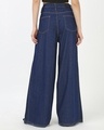Shop Women's Blue Washed Flared Korean Jeans-Design