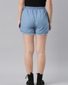 Shop Women's Blue Washed Shorts-Full