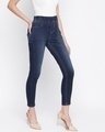Shop Women's Blue Washed Skinny Fit Jeggings-Design