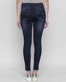 Shop Women's Blue Washed Slim Fit High Waist Jeans-Full