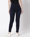 Shop Women's Blue Washed Slim Fit High Waist Jeans-Design