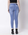 Shop Women's Blue Washed Slim Fit High Waist Jeans-Design