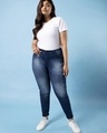 Shop Women's Blue Washed Slim Fit Jeans