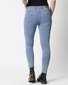 Shop Women's Blue Washed Slim Fit Mid Waist Jeans With Belt Loops-Design