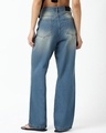 Shop Women's Light Blue Applique Straight Fit Washed Jeans-Design