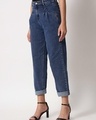 Shop Women's Blue Washed Straight Fit Jeans-Design