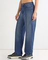 Shop Women's Blue Washed Straight Fit Jeans-Design