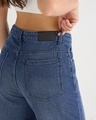 Shop Women's Blue Washed Straight Fit Jeans