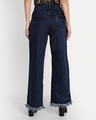 Shop Women's Blue Washed Wide Leg Fit Jeans-Design