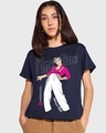Shop Women's Blue Watermelon Sugar Graphic Printed Boyfriend T-shirt-Front