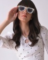 Shop Women's Blue Wayfarer Sunglasses-Front