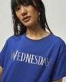 Shop Women's Blue Wednesday Typography Boyfriend T-shirt