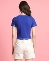 Shop Women's Blue Weekend Mood Tom Graphic Printed Slim Fit Short Top-Design