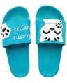Shop Women's Blue Welcome Slippers & Flip Flops