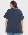 Shop Women's Blue & White Color Block Plus Size Boyfriend T-shirt-Design