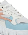 Shop Women's Blue & White Color Block Sneakers