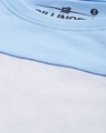 Shop Women's Blue & White Colourblocked T-shirt-Full