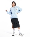 Shop Women's Blue & White Mickey Graphic Printed Oversized Hoodies