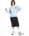 Shop Women's Blue & White Mickey Graphic Printed Oversized Hoodies