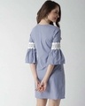 Shop Women's Blue & White Striped Empire Dress-Design