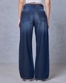 Shop Women's Blue Baggy Distressed Jeans-Design