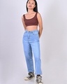 Shop Women's Blue Wide Leg Jeans-Design
