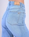 Shop Women's Blue Wide Leg Jeans-Full