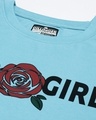 Shop Women's Blue Wild Girl Typography Oversized T-shirt