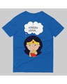 Shop Women's Blue Wondering Woman Graphic Printed Loose Fit T-shirt