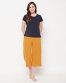 Shop Women's Blue & Yellow T Shirt & Capri Set-Front