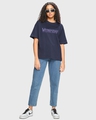 Shop Women's Blue Hands Above My Head Graphic Printed Oversized T-shirt