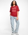 Shop Women's Bold Red Depresso Typography Oversized T-shirt