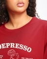 Shop Women's Bold Red Depresso Typography Oversized T-shirt