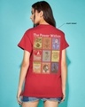 Shop Women's Bold Red Faith Fear Graphic Printed Boyfriend T-shirt-Full