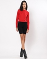 Shop Women's Bold Red Slim Fit Snug Top-Full
