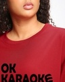 Shop Women's Bold Red OK Karaoke Typography Oversized T-shirt