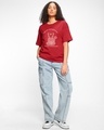 Shop Women's Bold Red Whatevered Graphic Printed Oversized T-shirt
