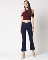 Shop Women's Boot Cut Fit High Rise Clean Look Cropped Jeans-Full