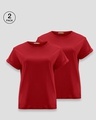 Shop Women's Boyfriend T-Shirt Combo Red-Front