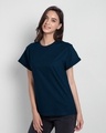 Shop Pack of 2 Women's Black & Blue Boyfriend T-shirt-Design