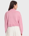 Shop Women's Bridal Rose High Neck Oversized Crop Sweater-Full