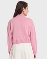 Shop Women's Bridal Rose High Neck Oversized Crop Sweater-Design