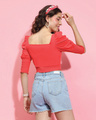 Shop Women's Bright Red Short Top-Full